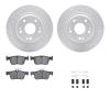 2512-59106 Geoperformance Drilled/Slotted Rotors w/5000 Advanced Brake Pads Kit & Hardware, 2017-2020 Acura/Honda, Position: Rea - image 1