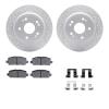 2512-59112 Geoperformance Drilled/Slotted Rotors w/5000 Advanced Brake Pads Kit & Hardware, Fits Select Acura/Honda, Position: R - image 1