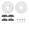 2512-59128 Geoperformance Drilled/Slotted Rotors w/5000 Advanced Brake Pads Kit & Hardware, 1994-1995 Acura/Honda, Position: Fro - image 1