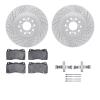 2512-59340 Geoperformance Drilled/Slotted Rotors w/5000 Advanced Brake Pads Kit & Hardware, 2020-2021 Acura/Honda, Position: Fro - image 1