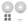 2512-63013 Geoperformance Drilled/Slotted Rotors w/5000 Advanced Brake Pads Kit & Hardware, 1996-2011 Mercedes-Benz, Position: R - image 1