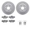 2512-63020 Geoperformance Drilled/Slotted Rotors w/5000 Advanced Brake Pads Kit & Hardware, 2014-2016 Mercedes-Benz, Position: R - image 1