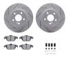 2512-63027 Geoperformance Drilled/Slotted Rotors w/5000 Advanced Brake Pads Kit & Hardware, 2008-2012 Mercedes-Benz, Position: R - image 1