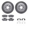 2512-63043 Geoperformance Drilled/Slotted Rotors w/5000 Advanced Brake Pads Kit & Hardware, 2012-2019 Mercedes-Benz, Position: R - image 1