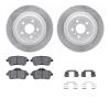 2512-63261 Geoperformance Drilled/Slotted Rotors w/5000 Advanced Brake Pads Kit & Hardware, 2012-2019 Mercedes-Benz, Position: R - image 1