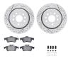 2512-65013 Geoperformance Drilled/Slotted Rotors w/5000 Advanced Brake Pads Kit & Hardware, 2003-2003 GM, Position: Rear - image 1