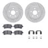 2512-65020 Geoperformance Drilled/Slotted Rotors w/5000 Advanced Brake Pads Kit & Hardware, 2011-2013 GM, Position: Rear - image 1