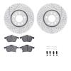2512-65034 Geoperformance Drilled/Slotted Rotors w/5000 Advanced Brake Pads Kit & Hardware, 1999-2010 GM, Position: Front - image 1