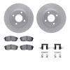 2512-67022 Geoperformance Drilled/Slotted Rotors w/5000 Advanced Brake Pads Kit & Hardware, 2007-2012 Infiniti/Nissan, Position: - image 1
