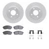 2512-67023 Geoperformance Drilled/Slotted Rotors w/5000 Advanced Brake Pads Kit & Hardware, 2007-2014 Infiniti/Nissan, Position: - image 1