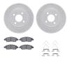 2512-67032 Geoperformance Drilled/Slotted Rotors w/5000 Advanced Brake Pads Kit & Hardware, 2012-2019 Infiniti/Nissan, Position: - image 1