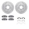 2512-67039 Geoperformance Drilled/Slotted Rotors w/5000 Advanced Brake Pads Kit & Hardware, 2004-2017 Infiniti/Nissan, Position: - image 1