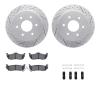 2512-67106 Geoperformance Drilled/Slotted Rotors w/5000 Advanced Brake Pads Kit & Hardware, 2004-2015 Infiniti/Nissan, Position: - image 1
