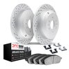 2512-67106 Geoperformance Drilled/Slotted Rotors w/5000 Advanced Brake Pads Kit & Hardware, 2004-2015 Infiniti/Nissan, Position: - image 2