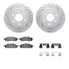 2512-67112 Geoperformance Drilled/Slotted Rotors w/5000 Advanced Brake Pads Kit & Hardware, 2004-2005 Infiniti/Nissan, Position: - image 1