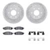 2512-67113 Geoperformance Drilled/Slotted Rotors w/5000 Advanced Brake Pads Kit & Hardware, 2005-2007 Infiniti/Nissan, Position: - image 1