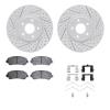 2512-67117 Geoperformance Drilled/Slotted Rotors w/5000 Advanced Brake Pads Kit & Hardware, 2007-2017 Infiniti/Nissan, Position: - image 1