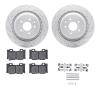 2512-68006 Geoperformance Drilled/Slotted Rotors w/5000 Advanced Brake Pads Kit & Hardware, 2008-2020 Infiniti/Nissan, Position: - image 1