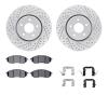 2512-68010 Geoperformance Drilled/Slotted Rotors w/5000 Advanced Brake Pads Kit & Hardware, 2005-2013 Infiniti/Nissan, Position: - image 1