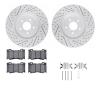 2512-68015 Geoperformance Drilled/Slotted Rotors w/5000 Advanced Brake Pads Kit & Hardware, Fits Select Infiniti/Nissan, Positio - image 1