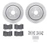 2512-68017 Geoperformance Drilled/Slotted Rotors w/5000 Advanced Brake Pads Kit & Hardware, Fits Select Infiniti/Nissan, Positio - image 1