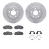 2512-72021 Geoperformance Drilled/Slotted Rotors w/5000 Advanced Brake Pads Kit & Hardware, 2004-2012 Mitsubishi, Position: Fron - image 1
