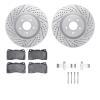 2512-72025 Geoperformance Drilled/Slotted Rotors w/5000 Advanced Brake Pads Kit & Hardware, 2008-2015 Mitsubishi, Position: Fron - image 1