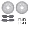 2512-72031 Geoperformance Drilled/Slotted Rotors w/5000 Advanced Brake Pads Kit & Hardware, Fits Select Mitsubishi, Position: Re - image 1