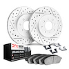 2512-72036 Geoperformance Drilled/Slotted Rotors w/5000 Advanced Brake Pads Kit & Hardware, Fits Select Multiple Makes/Models, P - image 1
