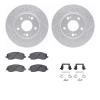2512-72068 Geoperformance Drilled/Slotted Rotors w/5000 Advanced Brake Pads Kit & Hardware, 2000-2012 Multiple Makes/Models, Pos - image 1