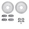 2512-72087 Geoperformance Drilled/Slotted Rotors w/5000 Advanced Brake Pads Kit & Hardware, Fits Select Mitsubishi, Position: Re - image 1