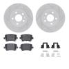 2512-73025 Geoperformance Drilled/Slotted Rotors w/5000 Advanced Brake Pads Kit & Hardware, 2005-2009 Audi/Volkswagen, Position: - image 1