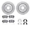 2512-73027 Geoperformance Drilled/Slotted Rotors w/5000 Advanced Brake Pads Kit & Hardware, 2005-2011 Audi/Volkswagen, Position: - image 1