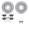 2512-73029 Geoperformance Drilled/Slotted Rotors w/5000 Advanced Brake Pads Kit & Hardware, 1992-1998 Audi/Volkswagen, Position: - image 1