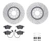 2512-73036 Geoperformance Drilled/Slotted Rotors w/5000 Advanced Brake Pads Kit & Hardware, 1997-2000 Audi/Volkswagen, Position: - image 1