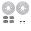 2512-73038 Geoperformance Drilled/Slotted Rotors w/5000 Advanced Brake Pads Kit & Hardware, 2000-2008 Audi/Volkswagen, Position: - image 1