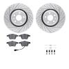 2512-73045 Geoperformance Drilled/Slotted Rotors w/5000 Advanced Brake Pads Kit & Hardware, 2008-2011 Audi/Volkswagen, Position: - image 1