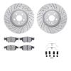 2512-73053 Geoperformance Drilled/Slotted Rotors w/5000 Advanced Brake Pads Kit & Hardware, 2012-2014 Audi/Volkswagen, Position: - image 1