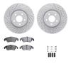 2512-73216 Geoperformance Drilled/Slotted Rotors w/5000 Advanced Brake Pads Kit & Hardware, 2012-2017 Audi/Volkswagen, Position: - image 1