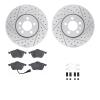 2512-74025 Geoperformance Drilled/Slotted Rotors w/5000 Advanced Brake Pads Kit & Hardware, 1999-2010 Audi/Volkswagen, Position: - image 1