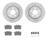 2512-74033 Geoperformance Drilled/Slotted Rotors w/5000 Advanced Brake Pads Kit & Hardware, 2000-2006 Audi/Volkswagen, Position: - image 1