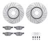 2512-74039 Geoperformance Drilled/Slotted Rotors w/5000 Advanced Brake Pads Kit & Hardware, 2004-2006 Audi/Volkswagen, Position: - image 1