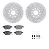 2512-74042 Geoperformance Drilled/Slotted Rotors w/5000 Advanced Brake Pads Kit & Hardware, 2005-2013 Audi/Volkswagen, Position: - image 1