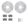 2512-74060 Geoperformance Drilled/Slotted Rotors w/5000 Advanced Brake Pads Kit & Hardware, 2012-2019 Audi/Volkswagen, Position: - image 1
