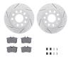 2512-74061 Geoperformance Drilled/Slotted Rotors w/5000 Advanced Brake Pads Kit & Hardware, 2010-2013 Audi/Volkswagen, Position: - image 1