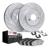 2512-74064 Geoperformance Drilled/Slotted Rotors w/5000 Advanced Brake Pads Kit & Hardware, 2003-2010 Multiple Makes/Models, Pos - image 2