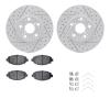 2512-75000 Geoperformance Drilled/Slotted Rotors w/5000 Advanced Brake Pads Kit & Hardware, 1992-2000 Lexus/Toyota/Scion, Positi - image 1