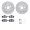 2512-75002 Geoperformance Drilled/Slotted Rotors w/5000 Advanced Brake Pads Kit & Hardware, 1993-2010 Lexus/Toyota/Scion, Positi - image 1