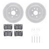 2512-75011 Geoperformance Drilled/Slotted Rotors w/5000 Advanced Brake Pads Kit & Hardware, 2006-2013 Lexus/Toyota/Scion, Positi - image 1