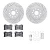2512-75016 Geoperformance Drilled/Slotted Rotors w/5000 Advanced Brake Pads Kit & Hardware, Fits Select Lexus/Toyota/Scion, Posi - image 1